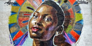 Lupita Nyong'o Mural at the GoDown Arts Centre by artist, Bankslave